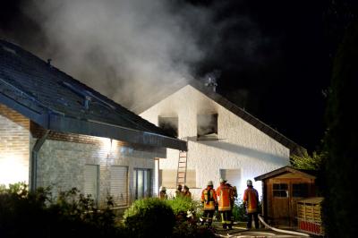 Einfamilienhaus in Grossaspach in Brand gesetzt 